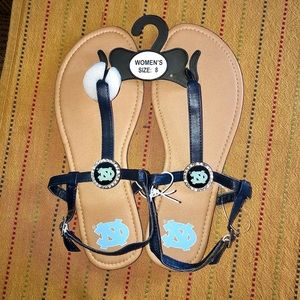 Team Sport Flat Thong Sandals Carolina Tarheels